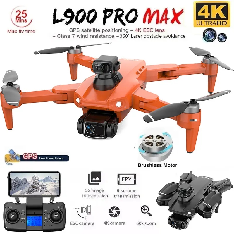 Rc Helicopter Electric - L900 Pro MAX GPS 드론 4K