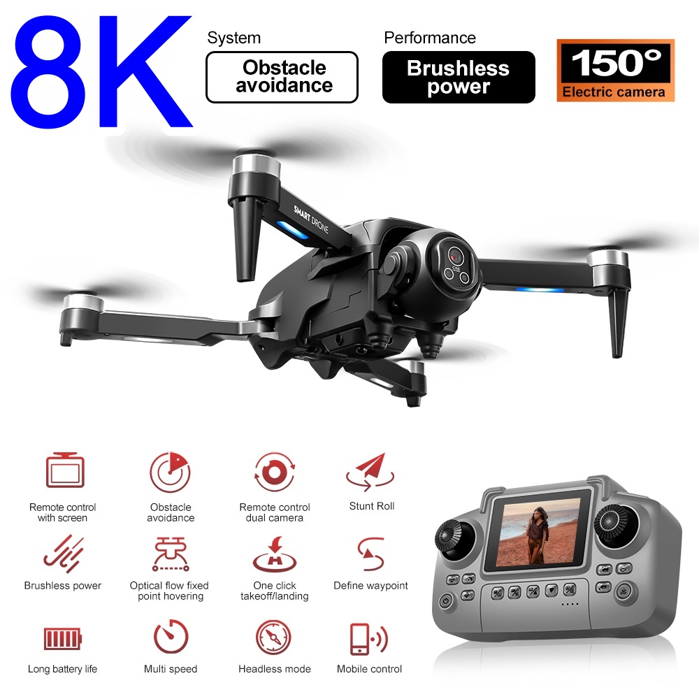 Rc Helicopter Large - 브러시리스 8K 드론 HD 150 탑재