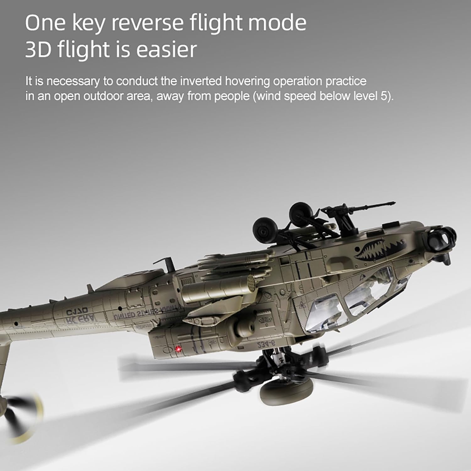 Rc Helicopter Large - 310MM 6CH C170 AH-64D 원격 조종