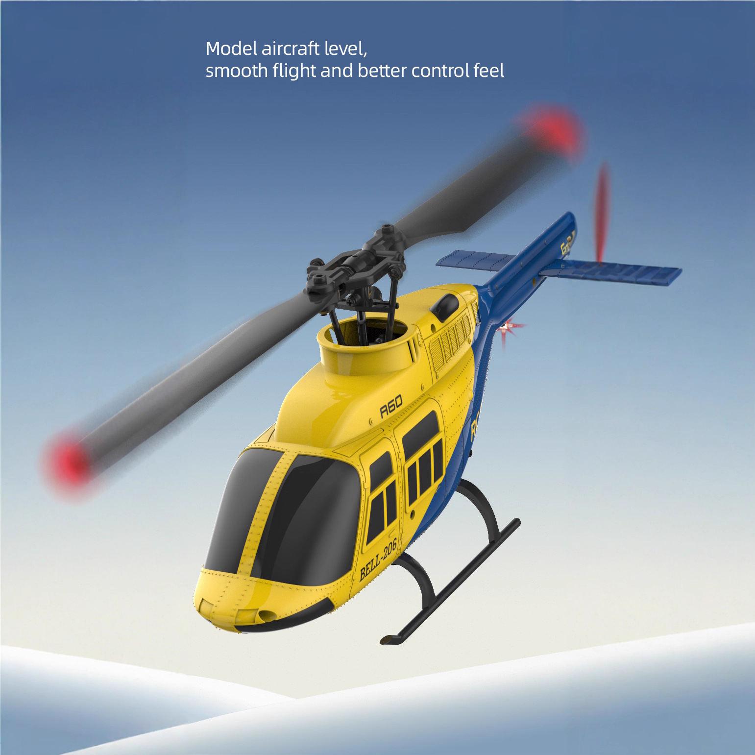 Rc Helicopter Single Rotor - A60 1/42 스케일 벨 206 RC