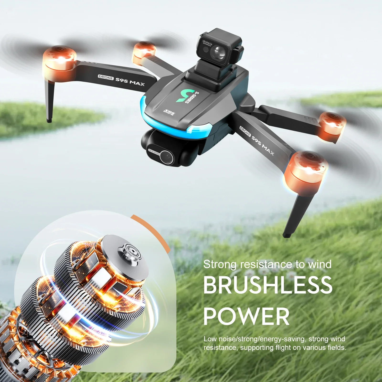 새로운 S9S MAX 미니 드론 4K 2축 PTZ HD - Rc Helicopter Case 리뷰 및 가격