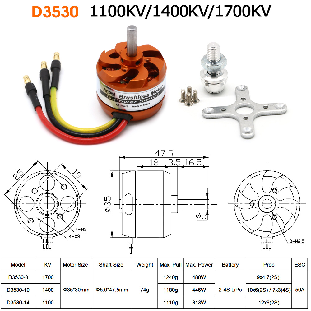 D3530 1100KV 1400KV 1700KV 브러시 - Rc Helicopter Mini 리뷰 및 가격